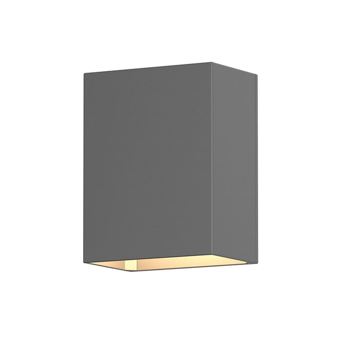 Sonneman Box 4.5" LED Wall Sconce in Textured Gray Sonneman Box 4.5" LED Wall Sconce in Textured Gray
