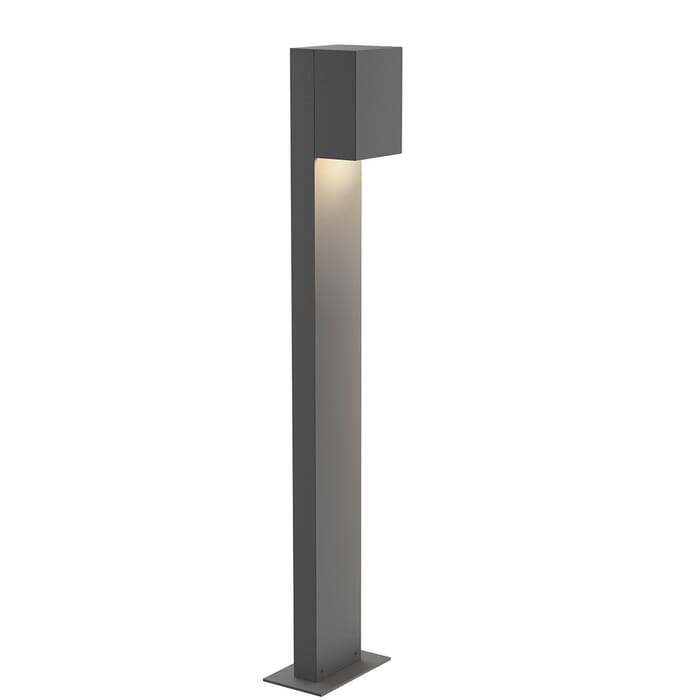 Sonneman Box 28" LED Bollard in Textured Gray Sonneman Box 28" LED Bollard in Textured Gray