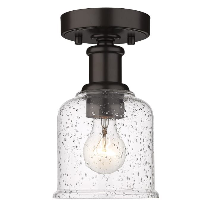 Z-Lite Bryant 1-Light Flush Mount Ceiling Light In Bronze Z-Lite Bryant 1-Light Flush Mount Ceiling Light In Bronze