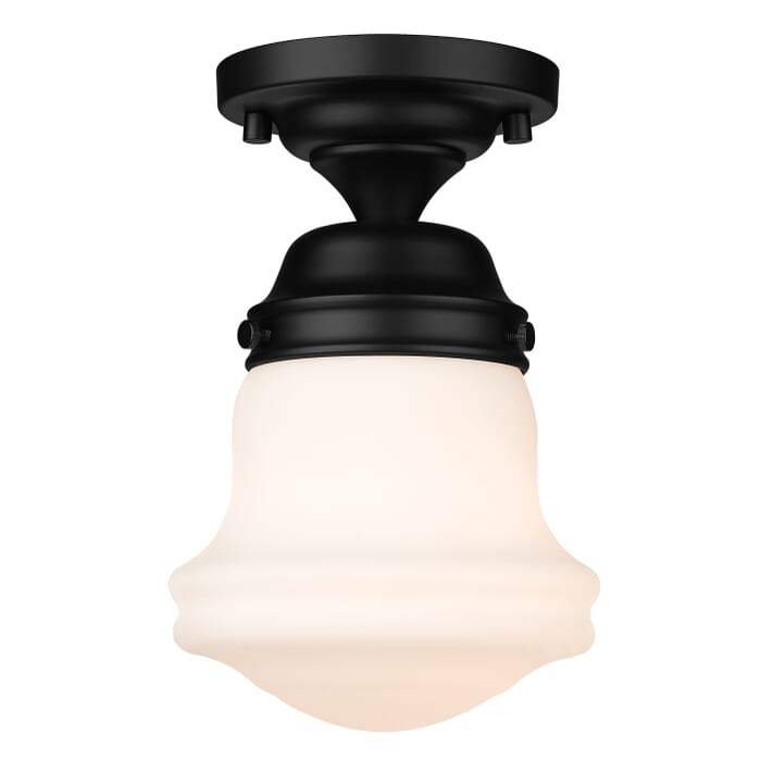 Z-Lite Vaughn 1-Light Flush Mount Ceiling Light In Matte Black Z-Lite Vaughn 1-Light Flush Mount Ceiling Light In Matte Black