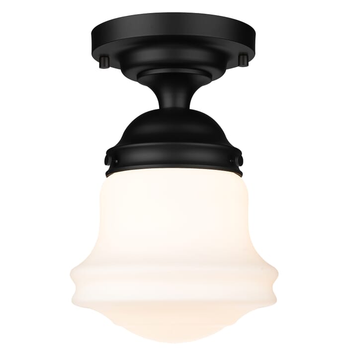 Z-Lite Vaughn 1-Light Flush Mount Ceiling Light In Matte Black Z-Lite Vaughn 1-Light Flush Mount Ceiling Light In Matte Black