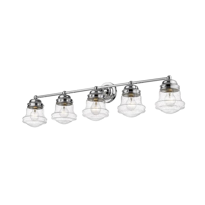 Z-Lite Vaughn 5-Light Bathroom Vanity Light In Chrome Z-Lite Vaughn 5-Light Bathroom Vanity Light In Chrome