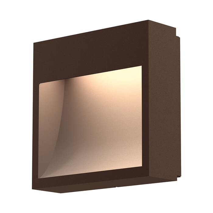 Sonneman Square Curve 7" Wall Sconce in Textured Bronze Sonneman Square Curve 7" Wall Sconce in Textured Bronze