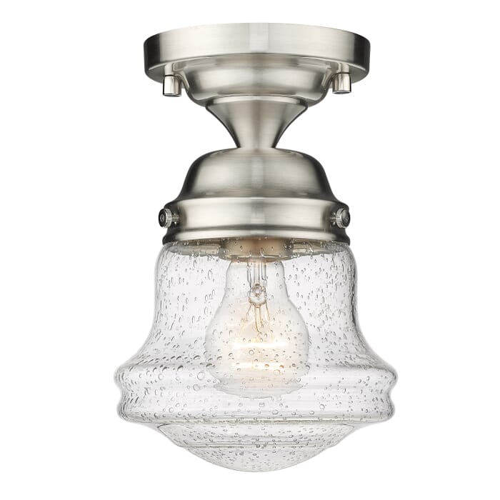 Z-Lite Vaughn 1-Light Flush Mount Ceiling Light In Brushed Nickel Z-Lite Vaughn 1-Light Flush Mount Ceiling Light In Brushed Nickel