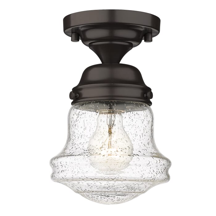 Z-Lite Vaughn 1-Light Flush Mount Ceiling Light In Bronze Z-Lite Vaughn 1-Light Flush Mount Ceiling Light In Bronze