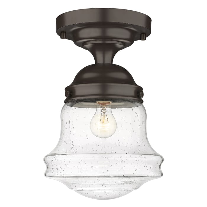 Z-Lite Vaughn 1-Light Flush Mount Ceiling Light In Bronze Z-Lite Vaughn 1-Light Flush Mount Ceiling Light In Bronze