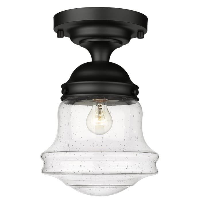 Z-Lite Vaughn 1-Light Flush Mount Ceiling Light In Matte Black Z-Lite Vaughn 1-Light Flush Mount Ceiling Light In Matte Black