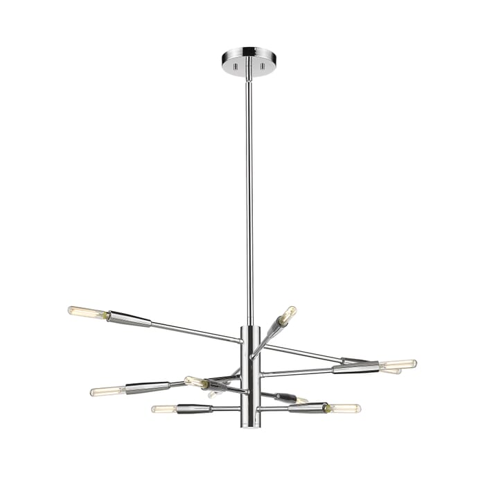 Z-Lite Ascension 10-Light Chandelier In Chrome Z-Lite Ascension 10-Light Chandelier In Chrome