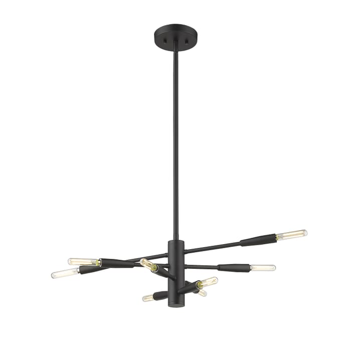 Z-Lite Ascension 8-Light Chandelier In Matte Black Z-Lite Ascension 8-Light Chandelier In Matte Black