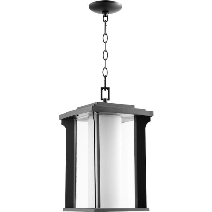 Quorum Garrett 10" Pendant Light in Noir Quorum Garrett 10" Pendant Light in Noir