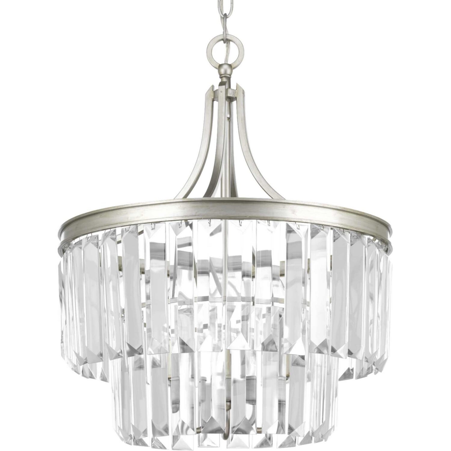 Silver Ridge Three Light Semi-Flush Convertible from the Glimmer Collection