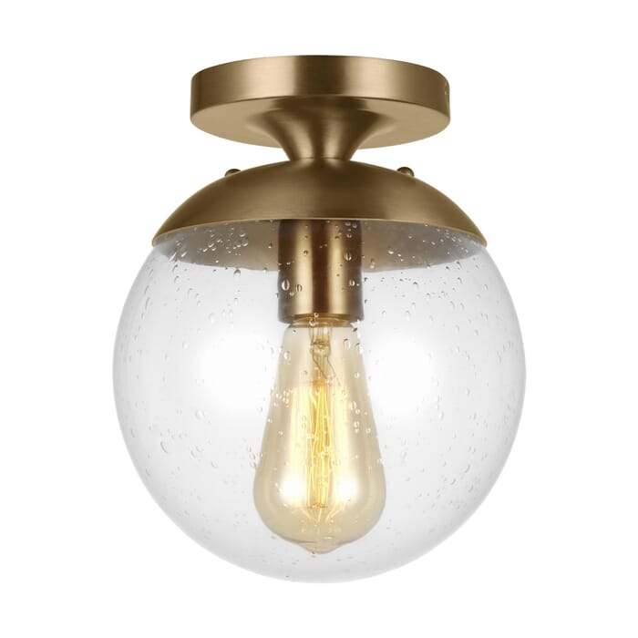 Sea Gull Leo - Hanging Globe LED Ceiling Light in Satin Brass Sea Gull Leo - Hanging Globe LED Ceiling Light in Satin Brass