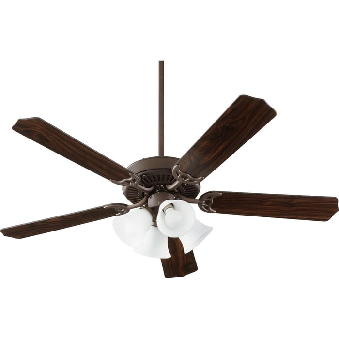 Quorum Capri Ix 4-Light 52" Indoor Ceiling Fan in Oiled Bronze with Satin Opal Quorum Capri Ix 4-Light 52" Indoor Ceiling Fan in Oiled Bronze with Satin Opal