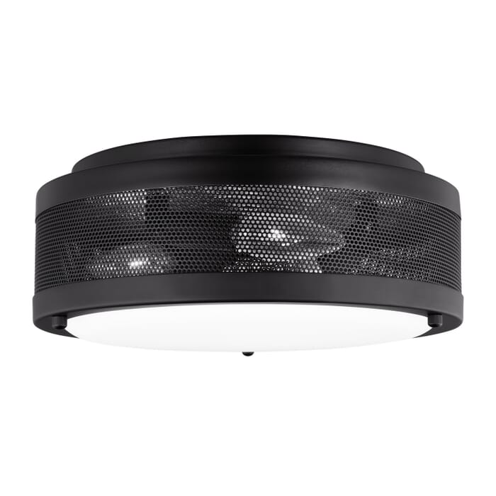 Vander 3-Light Flushmount Ceiling Light in Midnight Black Vander 3-Light Flushmount Ceiling Light in Midnight Black