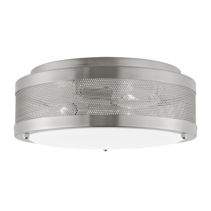 Vander 3-Light LED Flushmount Ceiling Light in Brushed Nickel Vander 3-Light LED Flushmount Ceiling Light in Brushed Nickel