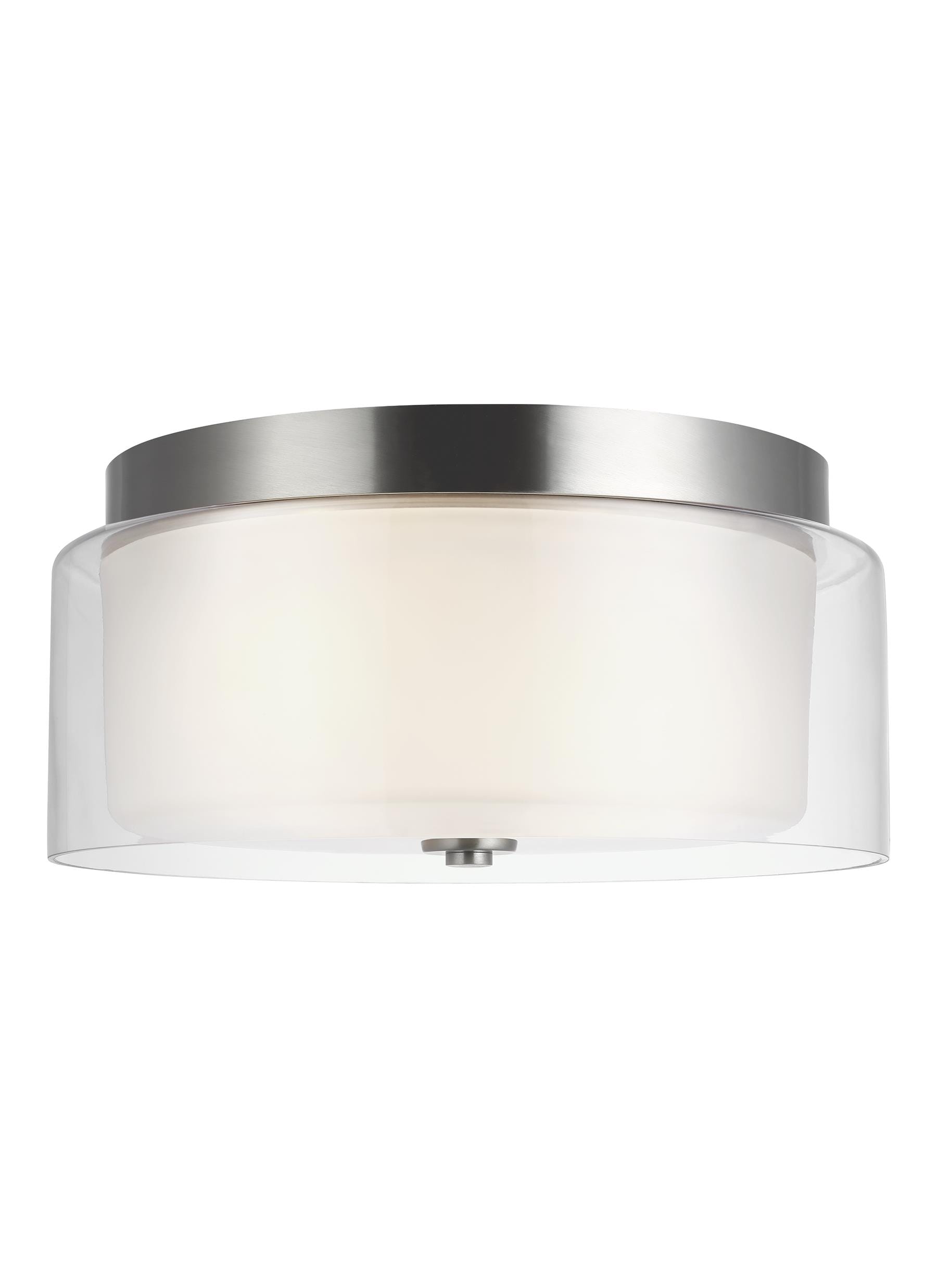 Sea Gull Elmwood Park 2-Light Ceiling Light in Brushed Nickel