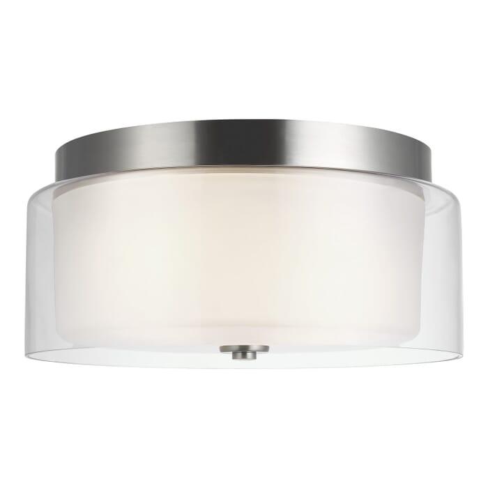 Elmwood Park 2-Light Flush Mount in Brushed Nickel Elmwood Park 2-Light Flush Mount in Brushed Nickel