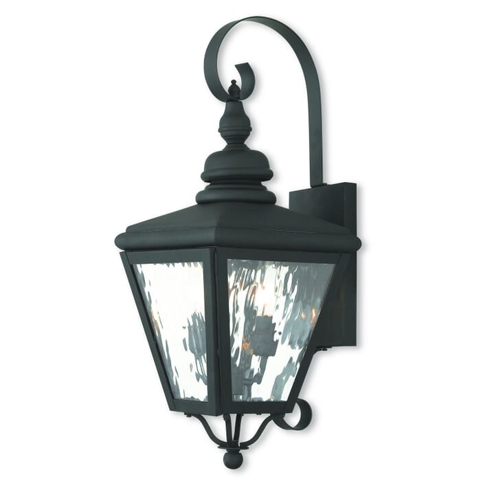 Cambridge 2-Light Outdoor Wall Lantern in Black Cambridge 2-Light Outdoor Wall Lantern in Black
