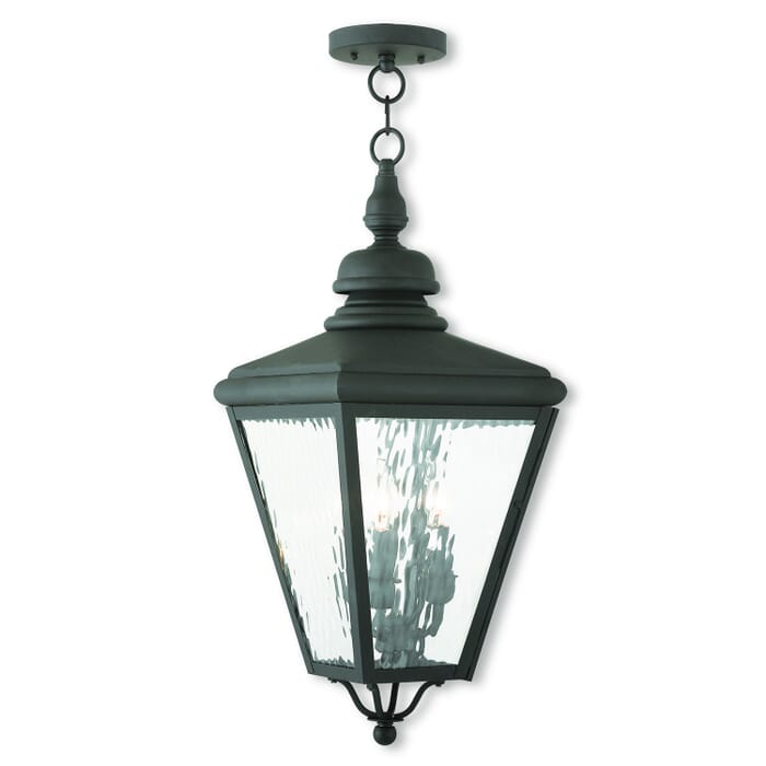 Cambridge 3-Light Outdoor Pendant in Black Cambridge 3-Light Outdoor Pendant in Black