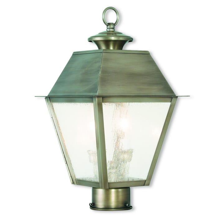 Mansfield 2-Light Outdoor Post Lantern in Vintage Pewter Mansfield 2-Light Outdoor Post Lantern in Vintage Pewter