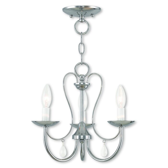 Mirabella 3-Light Chandelier in Polished Chrome Mirabella 3-Light Chandelier in Polished Chrome
