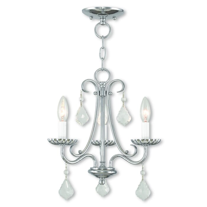 Daphne 3-Light Mini Chandelier in Polished Chrome Daphne 3-Light Mini Chandelier in Polished Chrome