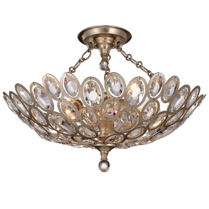 Crystorama Sterling 3-Light 20" Ceiling Light in Distressed Twilight with Hand Cut Crystal Crystals Crystorama Sterling 3-Light 20" Ceiling Light in Distressed Twilight with Hand Cut Crystal Crystals