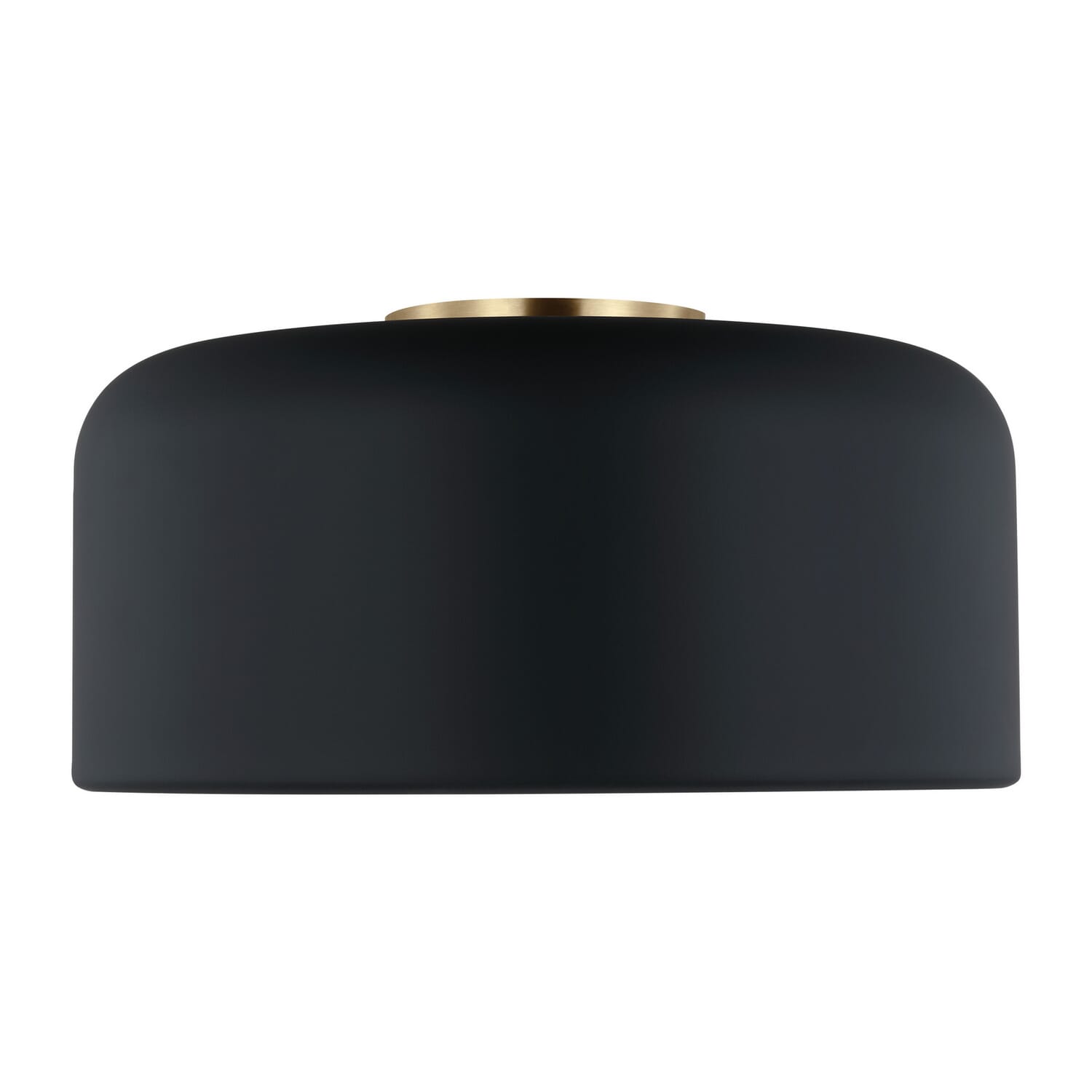 Malone 1-Light LED Flushmount Ceiling Light in Midnight Black