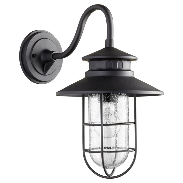 Quorum Moriarty Medium Outdoor Wall Lantern in Noir Quorum Moriarty Medium Outdoor Wall Lantern in Noir