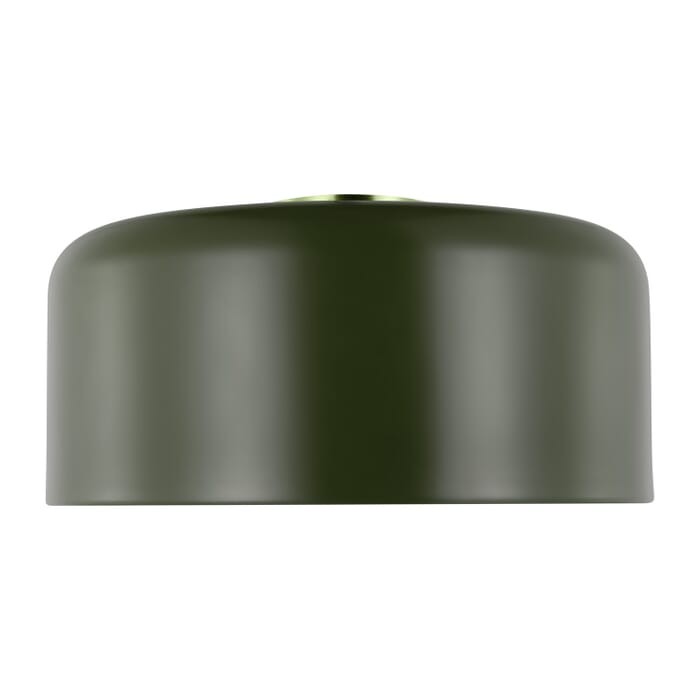 Malone 1-Light LED Flushmount Ceiling Light in Olive Malone 1-Light LED Flushmount Ceiling Light in Olive