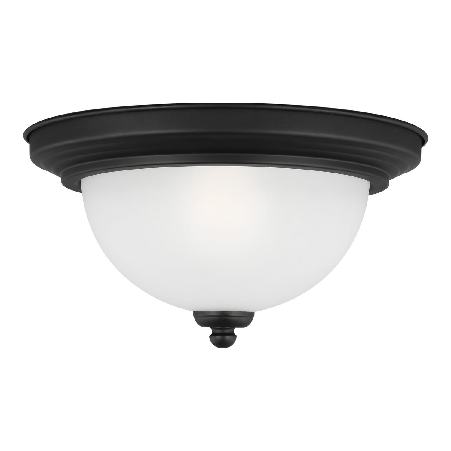 Geary 1-Light Flush Mount in Midnight Black