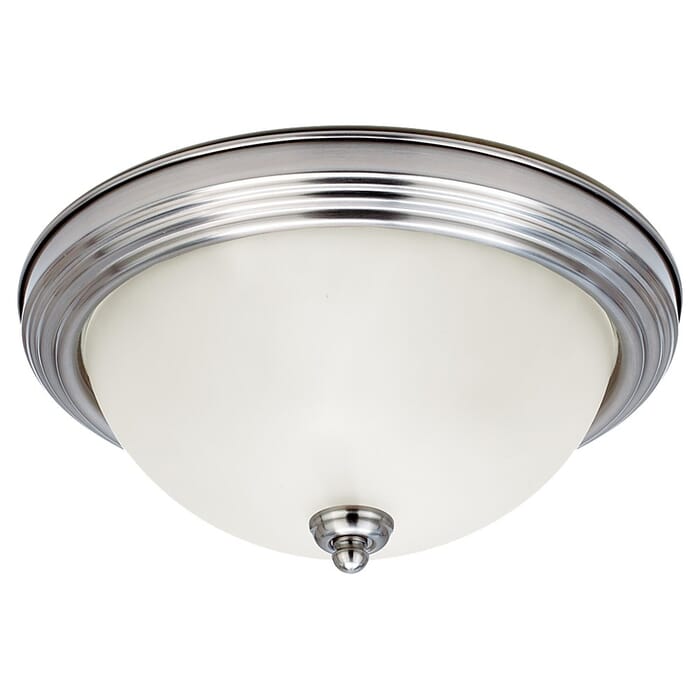 Geary 1-Light Flush Mount in Brushed Nickel Geary 1-Light Flush Mount in Brushed Nickel