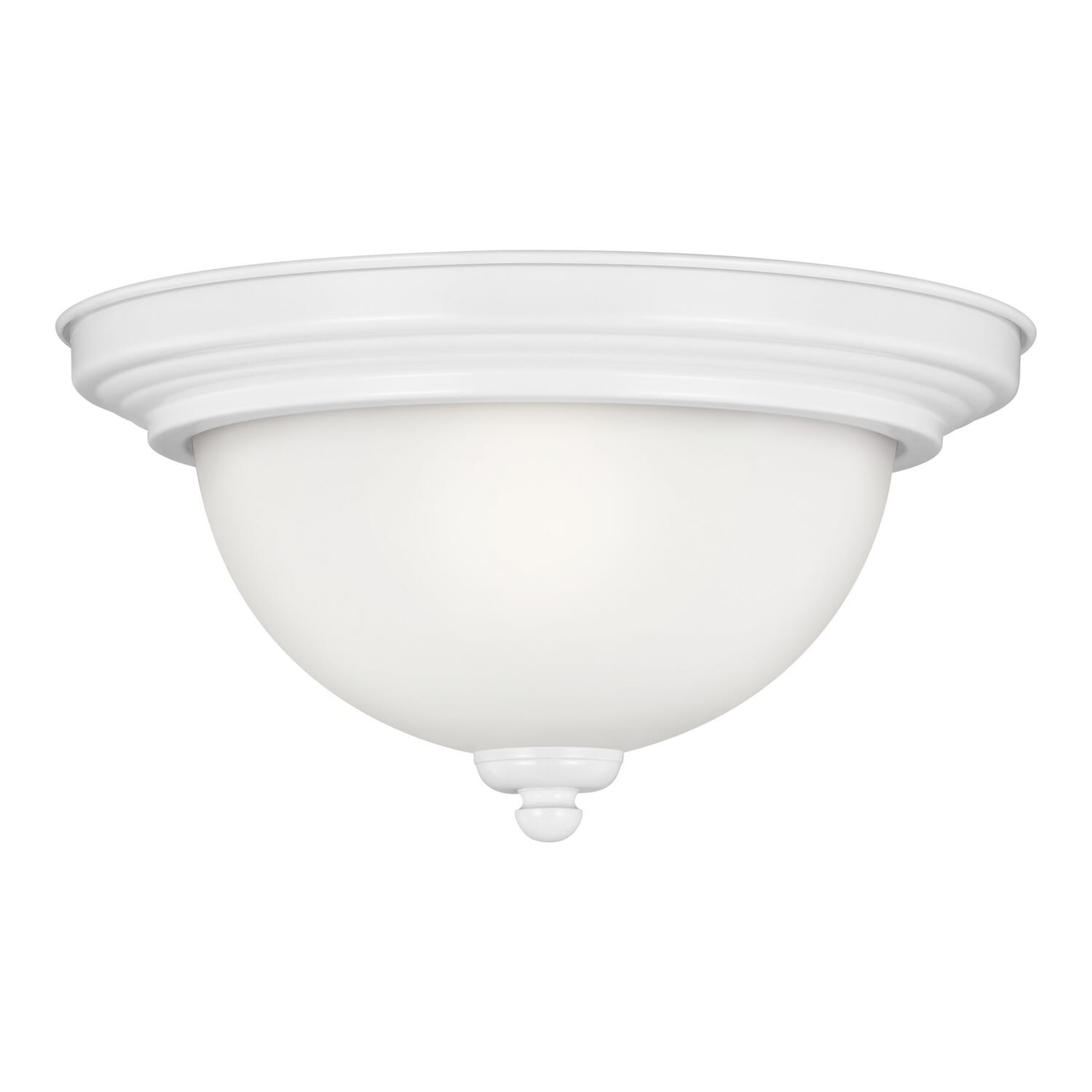 Geary 1-Light Flush Mount in White