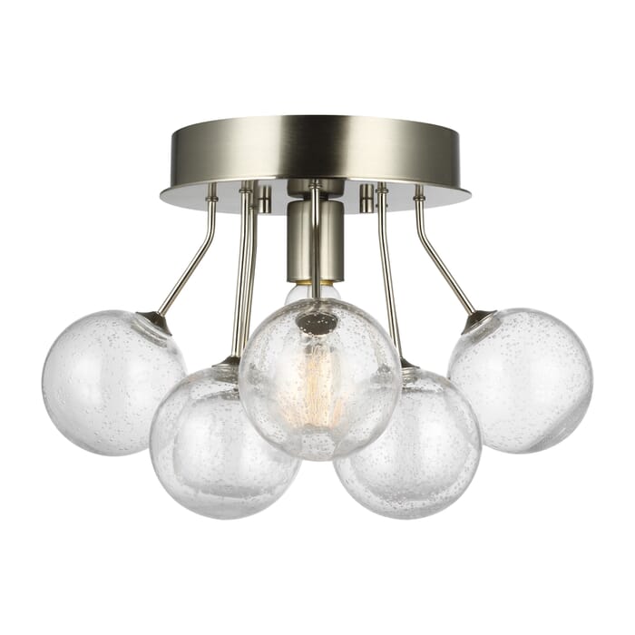 Sea Gull Bronzeville Ceiling Light in Brushed Nickel Sea Gull Bronzeville Ceiling Light in Brushed Nickel