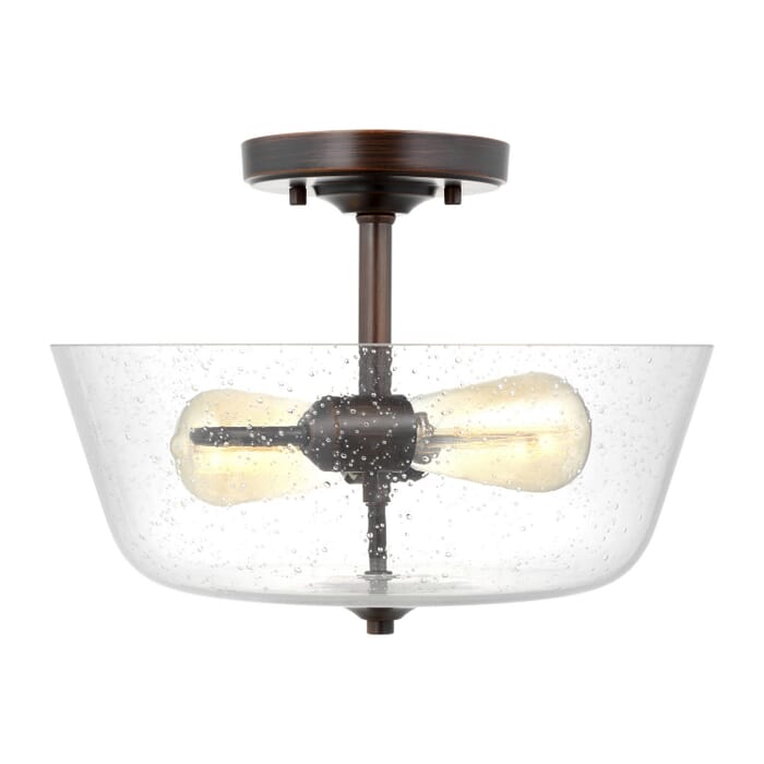 Belton 2-Light Ceiling Semi-Flush Mount in Bronze Belton 2-Light Ceiling Semi-Flush Mount in Bronze