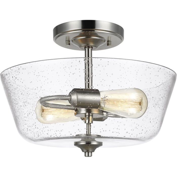 Sea Gull Belton 2-Light Ceiling Light in Brushed Nickel Sea Gull Belton 2-Light Ceiling Light in Brushed Nickel