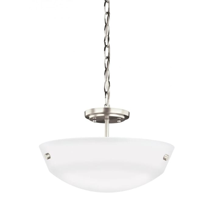 Sea Gull Kerrville 2-Light Ceiling Light in Brushed Nickel Sea Gull Kerrville 2-Light Ceiling Light in Brushed Nickel