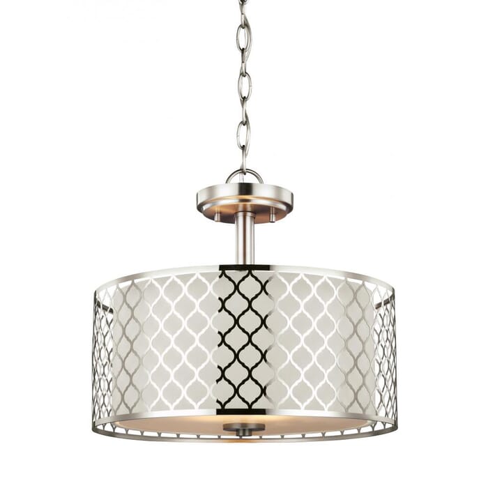 Sea Gull Jourdanton 2-Light Ceiling Light in Brushed Nickel Sea Gull Jourdanton 2-Light Ceiling Light in Brushed Nickel