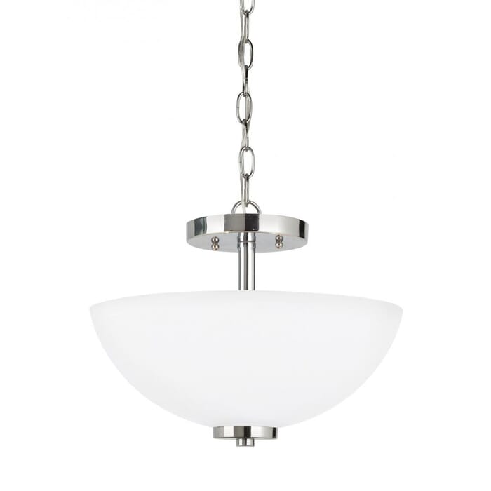 Sea Gull Oslo 2-Light Ceiling Light in Chrome Sea Gull Oslo 2-Light Ceiling Light in Chrome