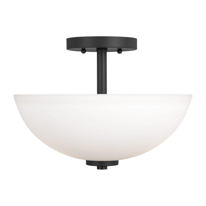 Oslo 2-Light Semi-Flush Convertible Pendant in Midnight Black Oslo 2-Light Semi-Flush Convertible Pendant in Midnight Black