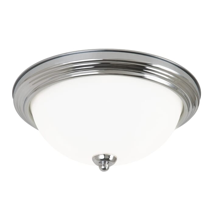 Sea Gull Geary 1-Light Glass Ceiling Light in Chrome Sea Gull Geary 1-Light Glass Ceiling Light in Chrome