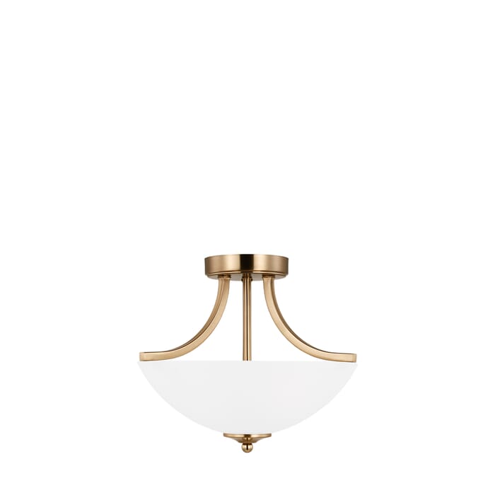 Sea Gull Geary 2-Light Ceiling Light in Satin Brass Sea Gull Geary 2-Light Ceiling Light in Satin Brass