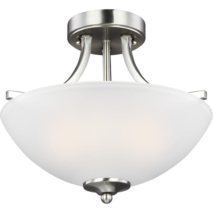 Sea Gull Geary 2-Light Ceiling Light in Brushed Nickel Sea Gull Geary 2-Light Ceiling Light in Brushed Nickel