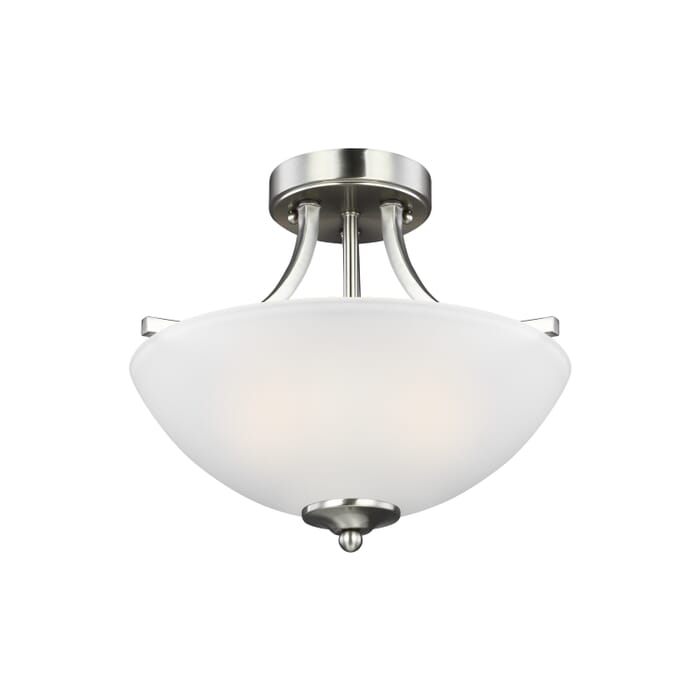 Geary 2-Light Semi-Flush Convertible Pendant in Brushed Nickel Geary 2-Light Semi-Flush Convertible Pendant in Brushed Nickel