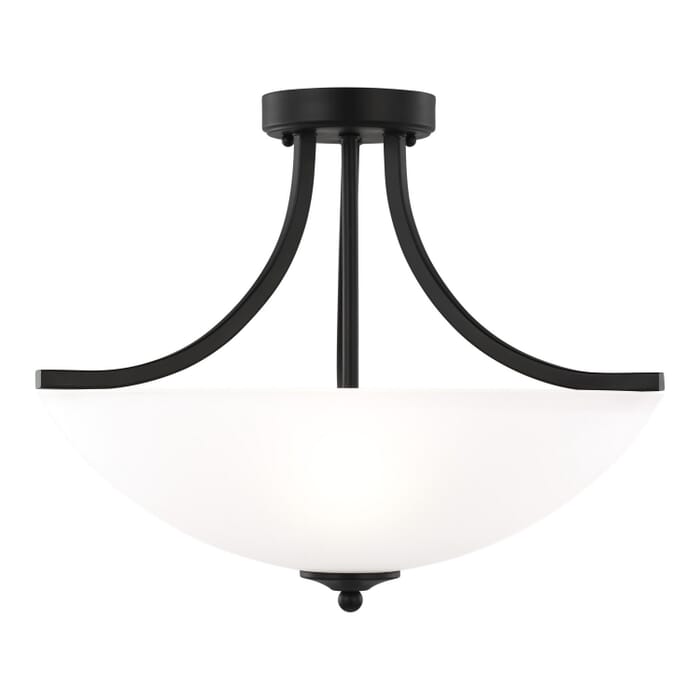 Geary 3-Light Semi-Flush Convertible Pendant in Midnight Black Geary 3-Light Semi-Flush Convertible Pendant in Midnight Black
