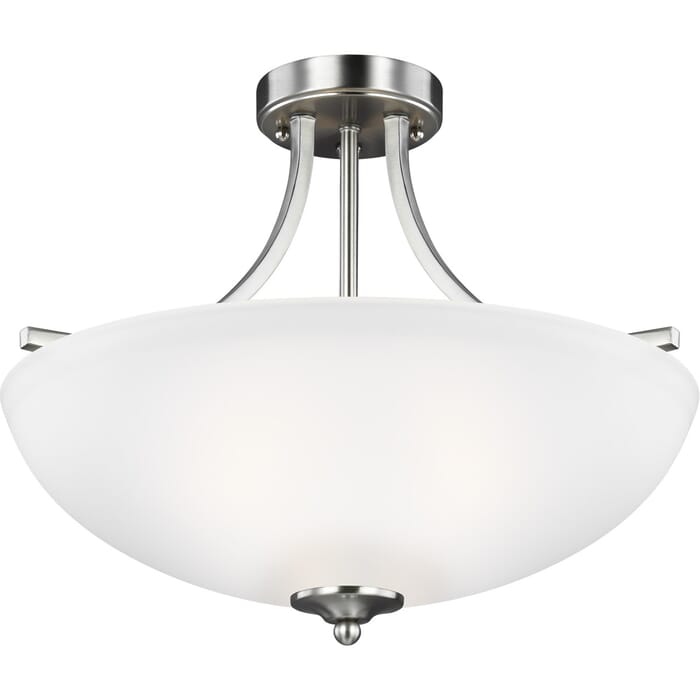 Sea Gull Geary 3-Light Ceiling Light in Brushed Nickel Sea Gull Geary 3-Light Ceiling Light in Brushed Nickel