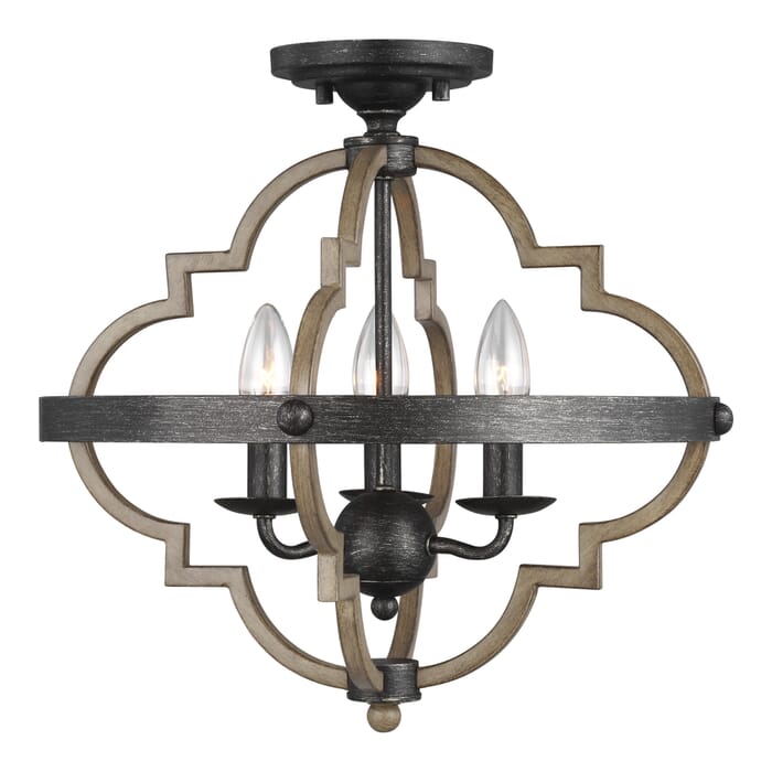 Sea Gull Socorro 3-Light Ceiling Light in Stardust Sea Gull Socorro 3-Light Ceiling Light in Stardust