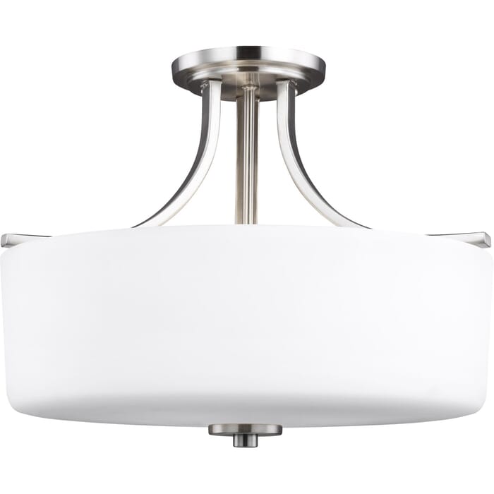 Sea Gull Canfield 3-Light Ceiling Light in Brushed Nickel Sea Gull Canfield 3-Light Ceiling Light in Brushed Nickel