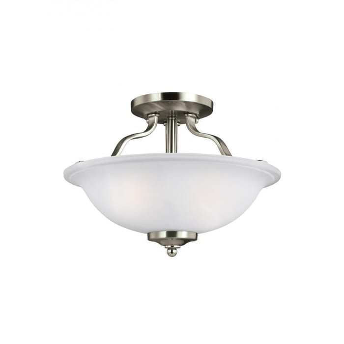 Sea Gull Emmons 2-Light Ceiling Light in Brushed Nickel Sea Gull Emmons 2-Light Ceiling Light in Brushed Nickel
