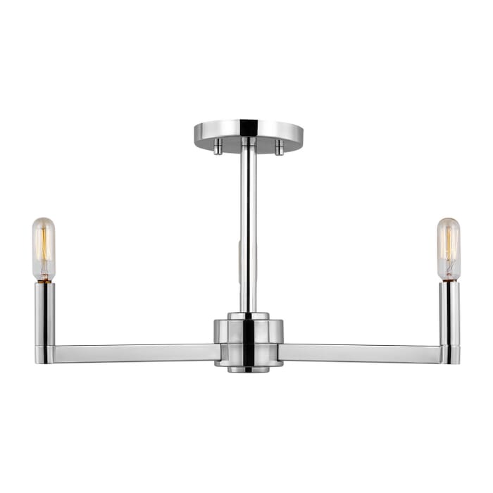 Fullton 3-Light Semi-Flush Ceiling Light in Chrome Fullton 3-Light Semi-Flush Ceiling Light in Chrome